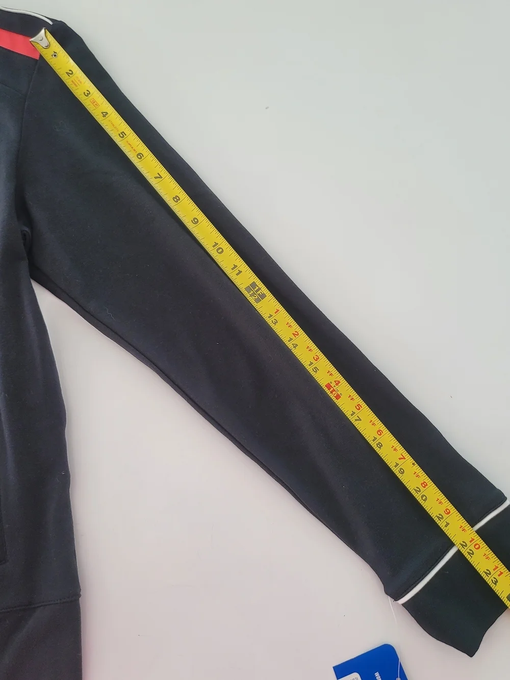 Prospirit Black Bomber Jacket with Red and White Stripes Size L